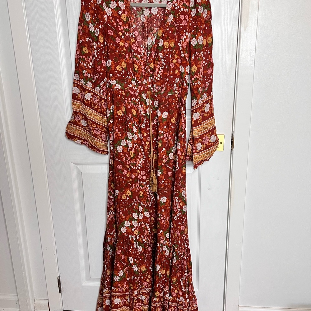 Floral Maxi Dress in Red from Fortunate One Store